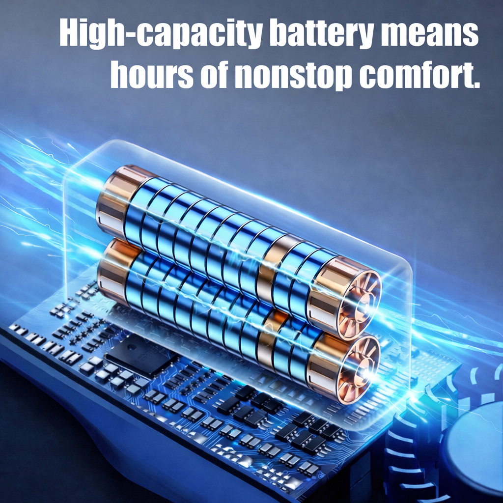 Stay Cool Anywhere — Hands-Free 3-Speed Neck Fan for Workouts & Outdoor Heat