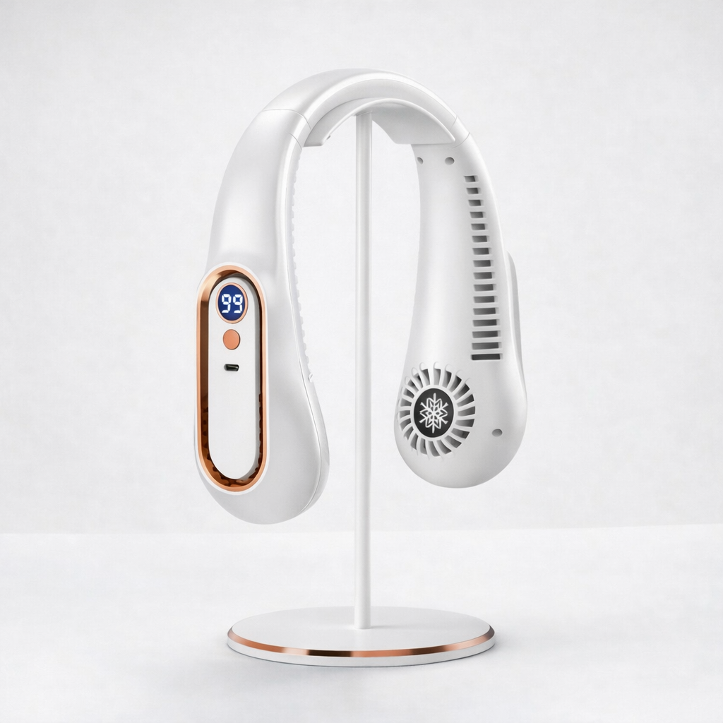 Stay Cool Anywhere — Hands-Free 3-Speed Neck Fan for Workouts & Outdoor Heat