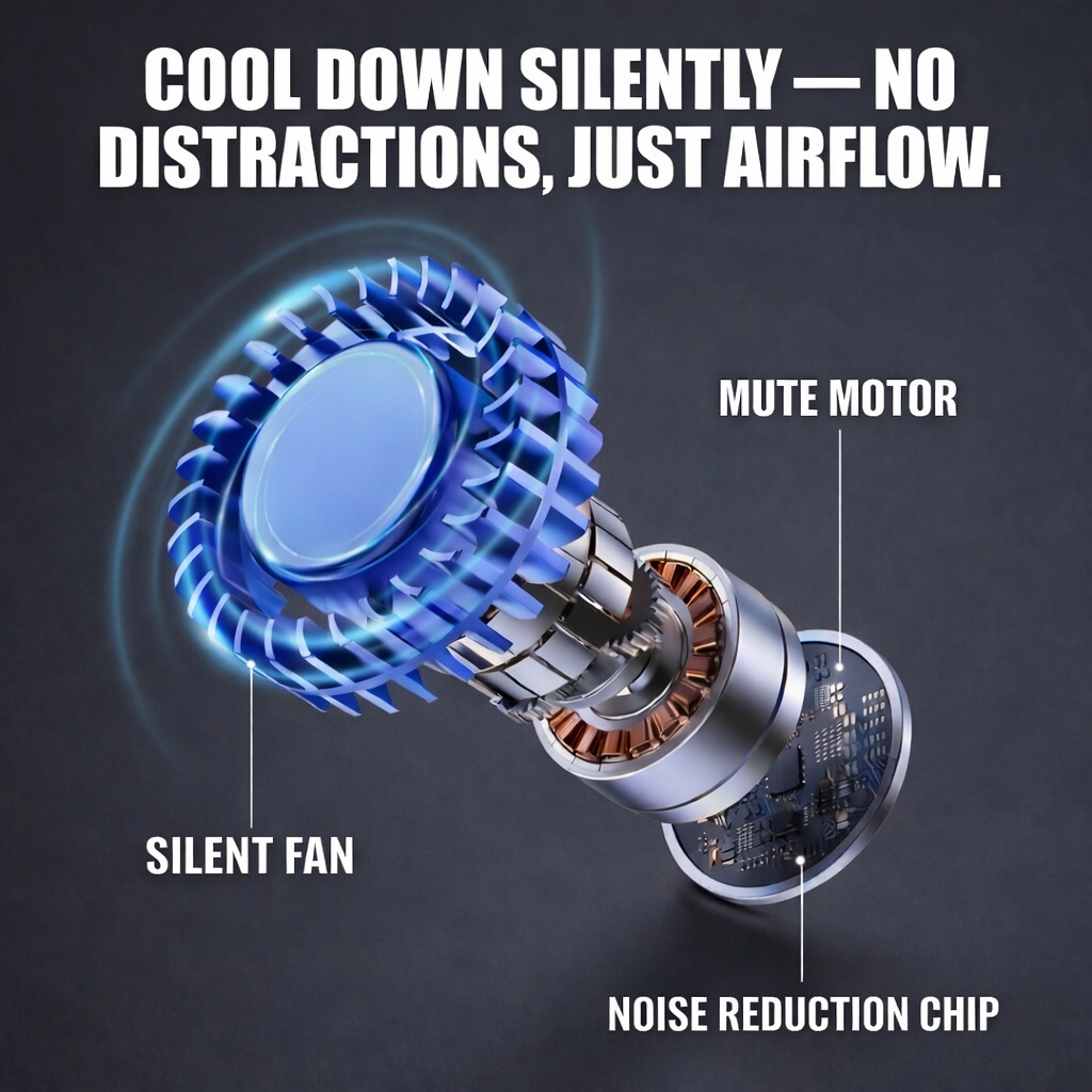 Stay Cool Anywhere — Hands-Free 3-Speed Neck Fan for Workouts & Outdoor Heat