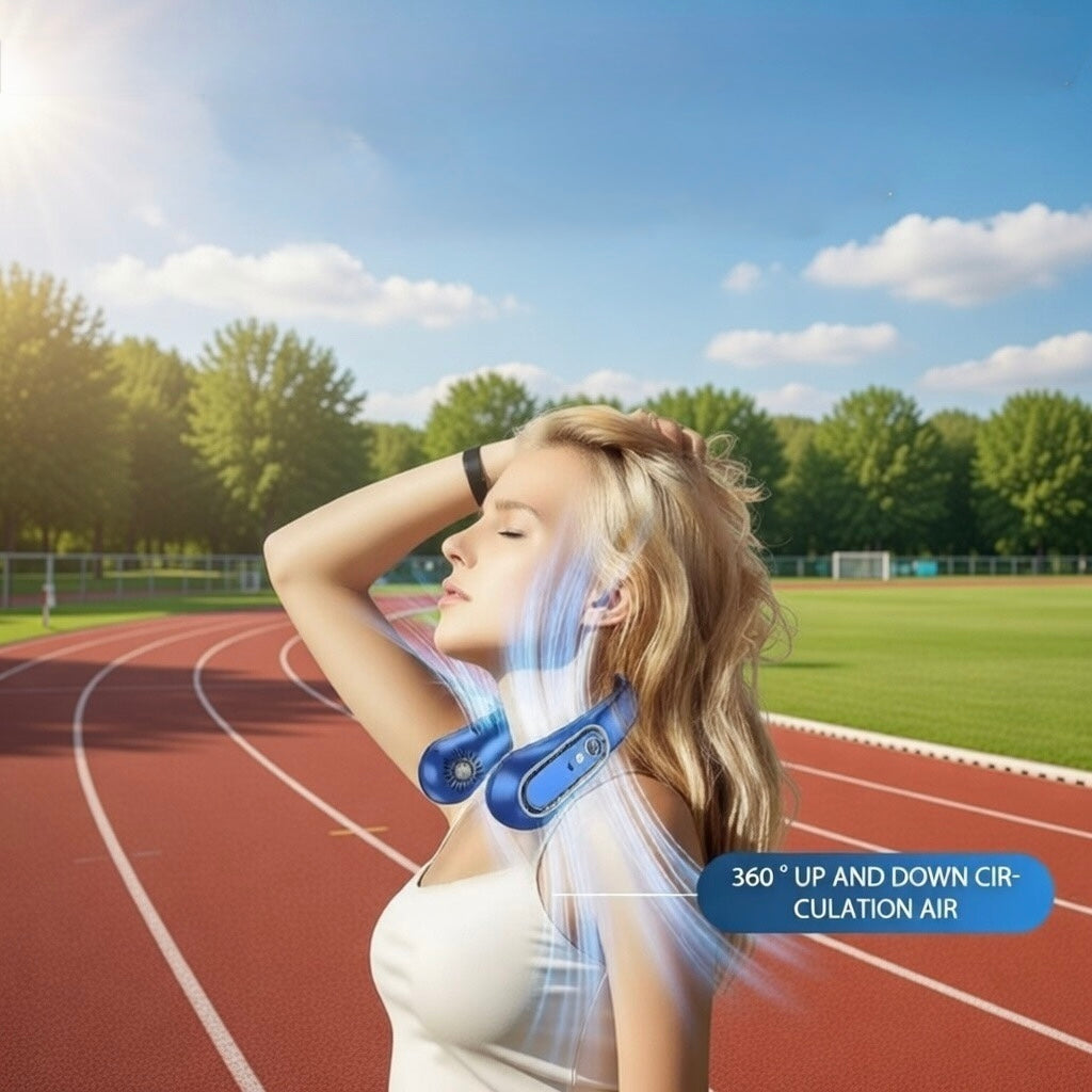 Stay Cool Anywhere — Hands-Free 3-Speed Neck Fan for Workouts & Outdoor Heat